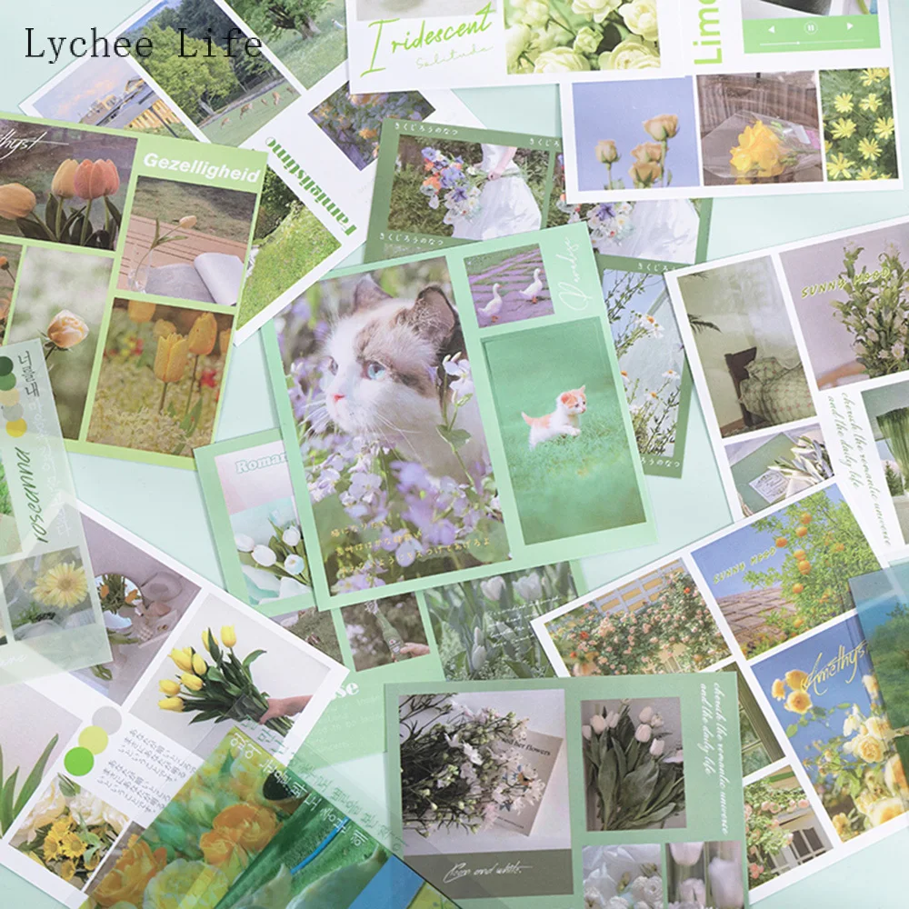 

Декоративные наклейки Lychee Life 10x1 0 см для блокнота, дневника