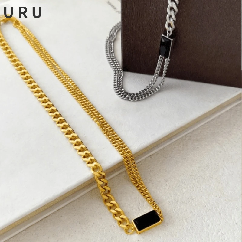 Модная бижутерия цепочка ожерелье простое дизайнерское однослойное