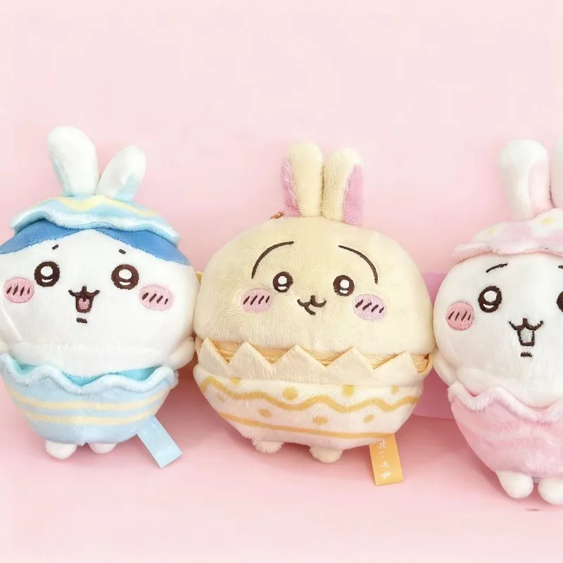 Фото Новая плюшевая подвеска-брелок Kawaii Chiikawa в форме яйца, японский мультяшный персонаж Усаги Хачиварэ, парный брелок, праздничный подарок №2