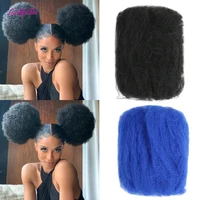Synthetic Crochet Braid Hair Extensions 50g/pcs 10inch Afro Kinky Bulk For Dreadlocks DIY Braiding Hairstyles For Black Girls