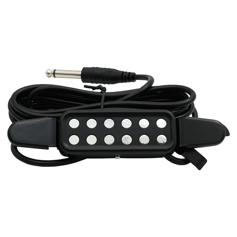 

P-102 12-Hole Acoustic Guitar Sound Hole Pickup Magnetic Transducer Guitar Accessories Black