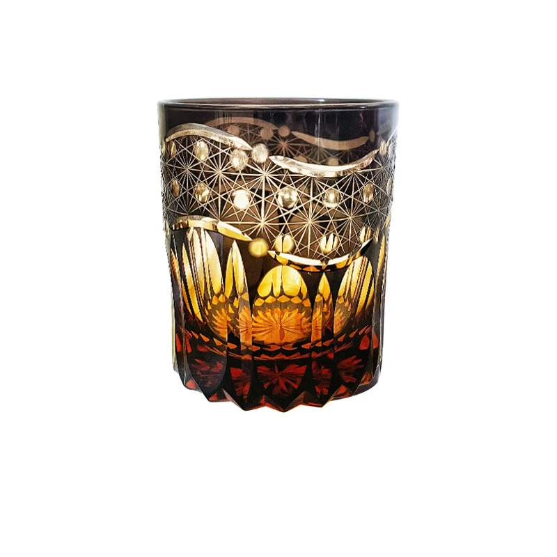 

Kiriko Glasses Bohemian Czech Engraving Whiskey Cup Drinkare Hand To Clear Color Glass Whisky Tumbler