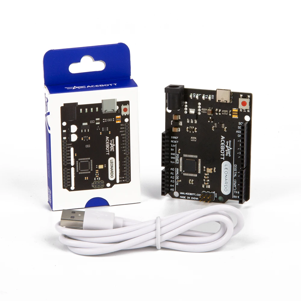 Макетная плата для программирования микроконтроллера ACEBOTT Leonardo R3 проекта Arduino