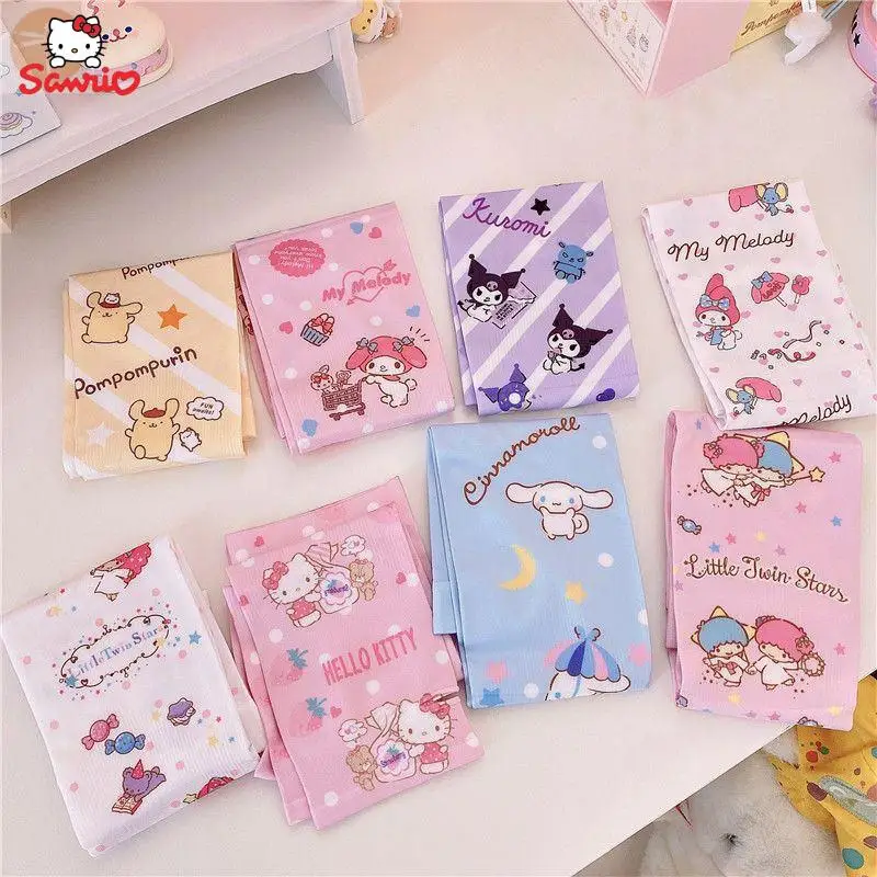 

Kawaii Sanrios Hellokitty Kuromi My Melody Ice Silk Sleeve Anime Arm Sleeve Sunscreen Open Sleeve Cute Girl Heart Thin Gift