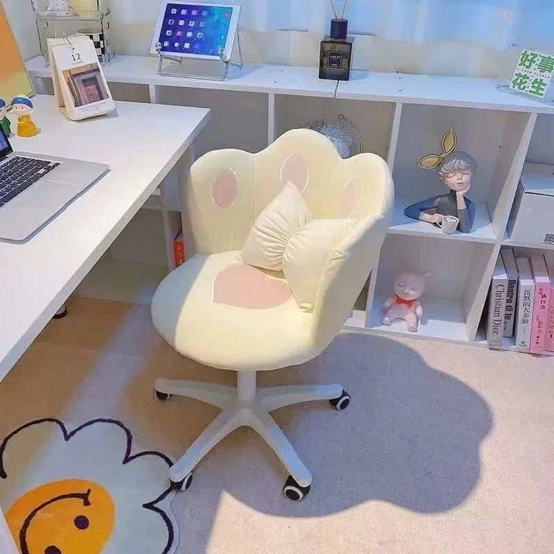 

Современное компьютерное кресло для спальни, для дома и офиса, вращающееся на 360 ° кресло для макияжа, поручни, розовый скандинавский Настольный стул, дизайнерская мебель