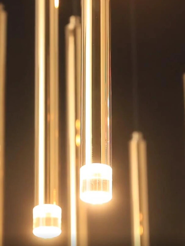 Светодиодный люстры для гостиной лестницы современное роскошное украшение дома