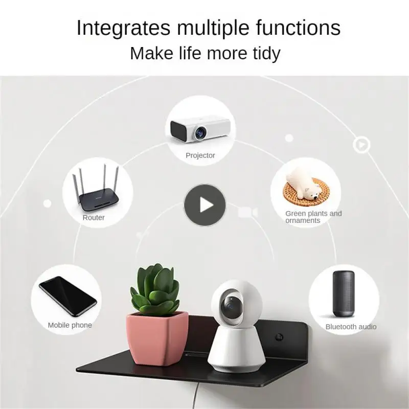 

Полка для предотвращения ржавчины, простая установка, кронштейн для маршрутизатора, устойчивый к коррозии, стойка для хранения без отверстий, кронштейн-Органайзер