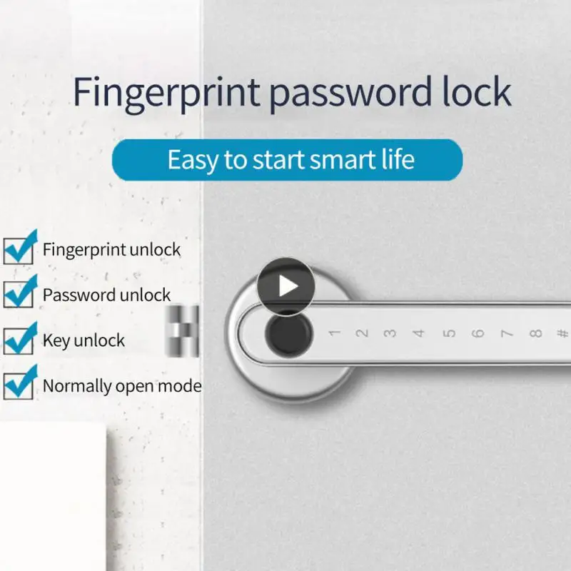 

Practical Smart Keyless Door Lock Zinc Alloy Multiple Fingerprints Fingerprint Door Lock Multi Opening Methods Quick Unlock
