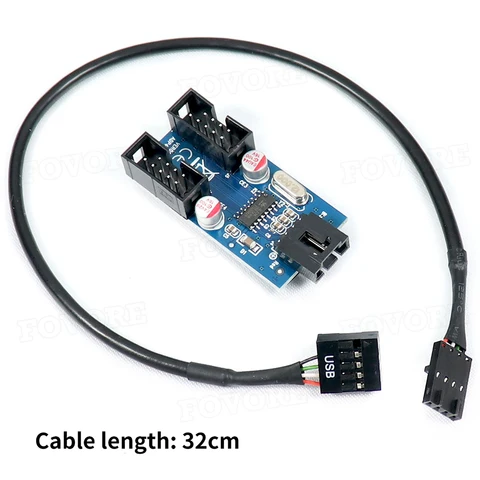 FOVORE USB разветвитель 9-контактный 1-2