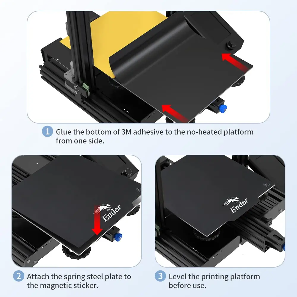 Creality 3D Ender 3 V2 Магнитная Горячая фотопластина 235*235*1 мм для /Ender 5 Pro /CR20 оригинальные