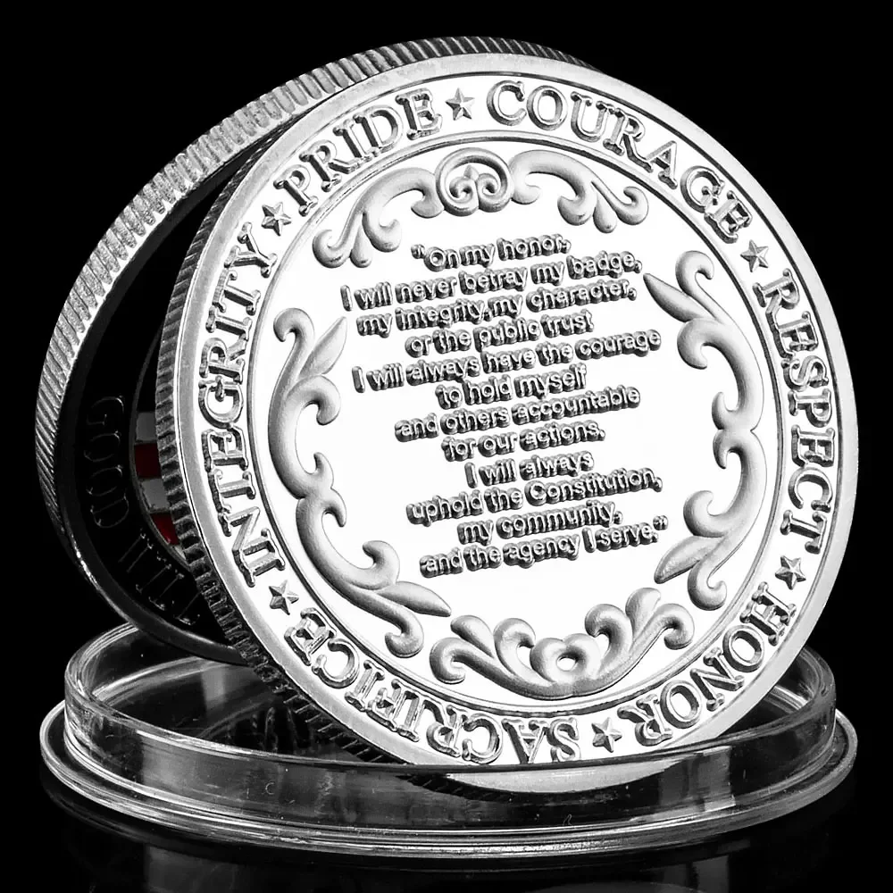 Посеребренная сувенирная монета Good Will Triumph Over Evil памятные монеты Courage Pride Integrity Honor