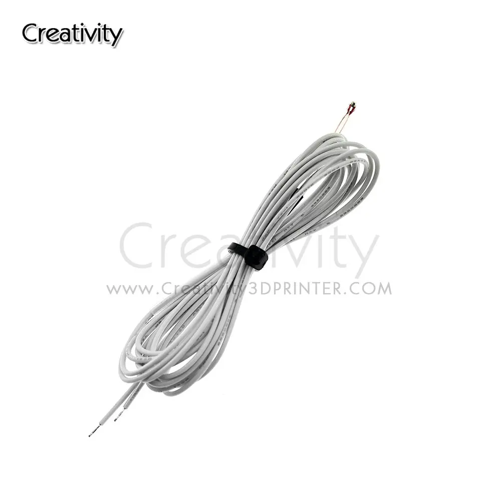 

5 шт., 100K ohm NTC 3950, термисторы, датчики с кабелем, запчасти для 3D-принтеров, детали для измерения температуры, белые, 1 м/0,75 м, линейные аксессуары