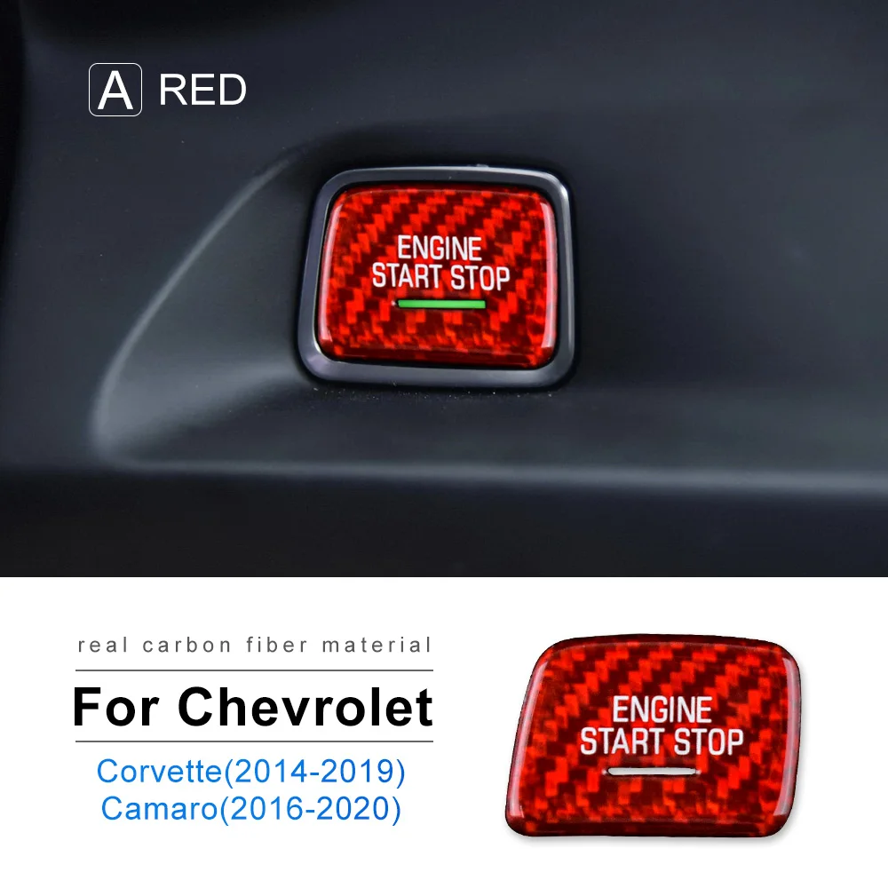 Настоящее углеродное волокно для Chevrolet Camaro 2016 2017 2018 2019 2020 2021 2022 2023 накладка салона автомобиля красный черный аксессуары наклейка