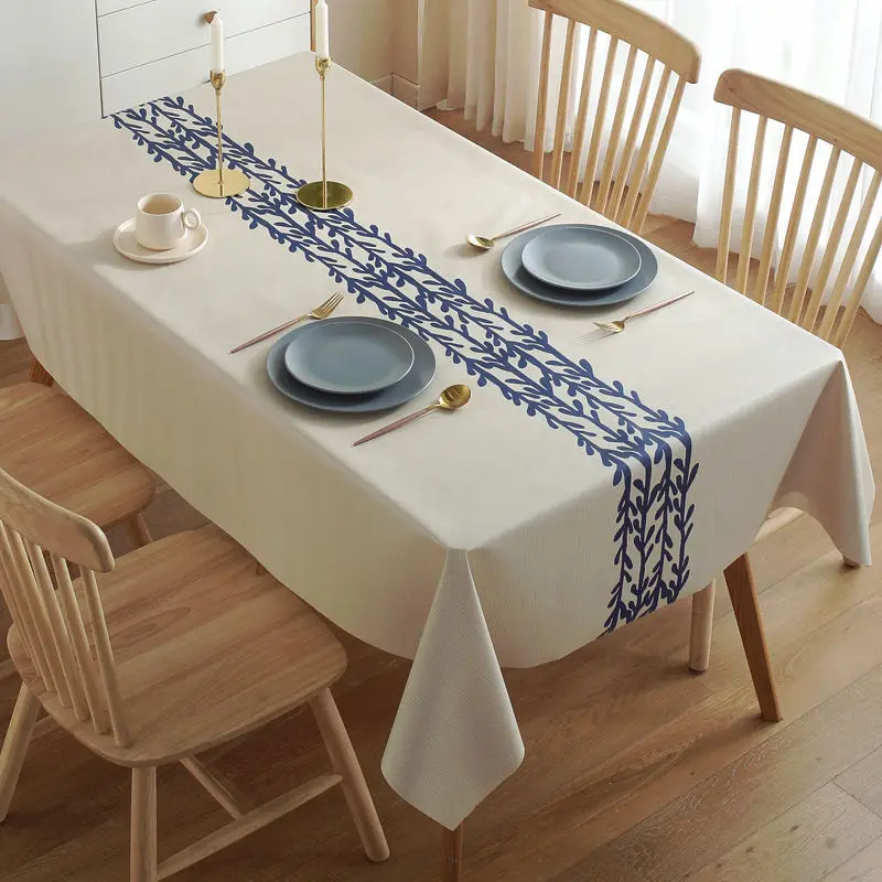 

Tablecloth iron PVC waterproof disposable table web celebrity rectangular contracted cushion table cloth_AN2422
