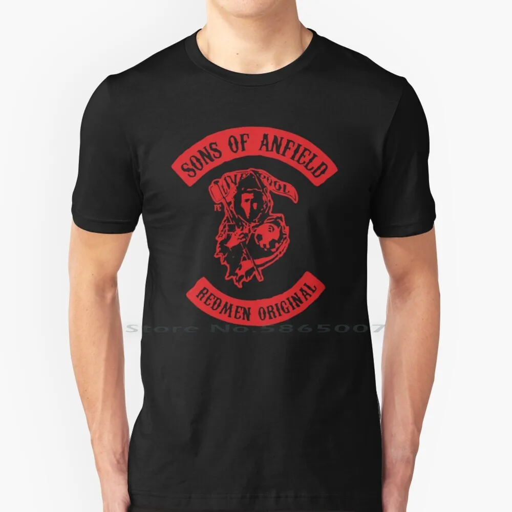 Футболка Sons Of Anfield 100% хлопок Redmen Ynwa Premier League английская лига Coyr Firmino Jurgen Klopp Sports |