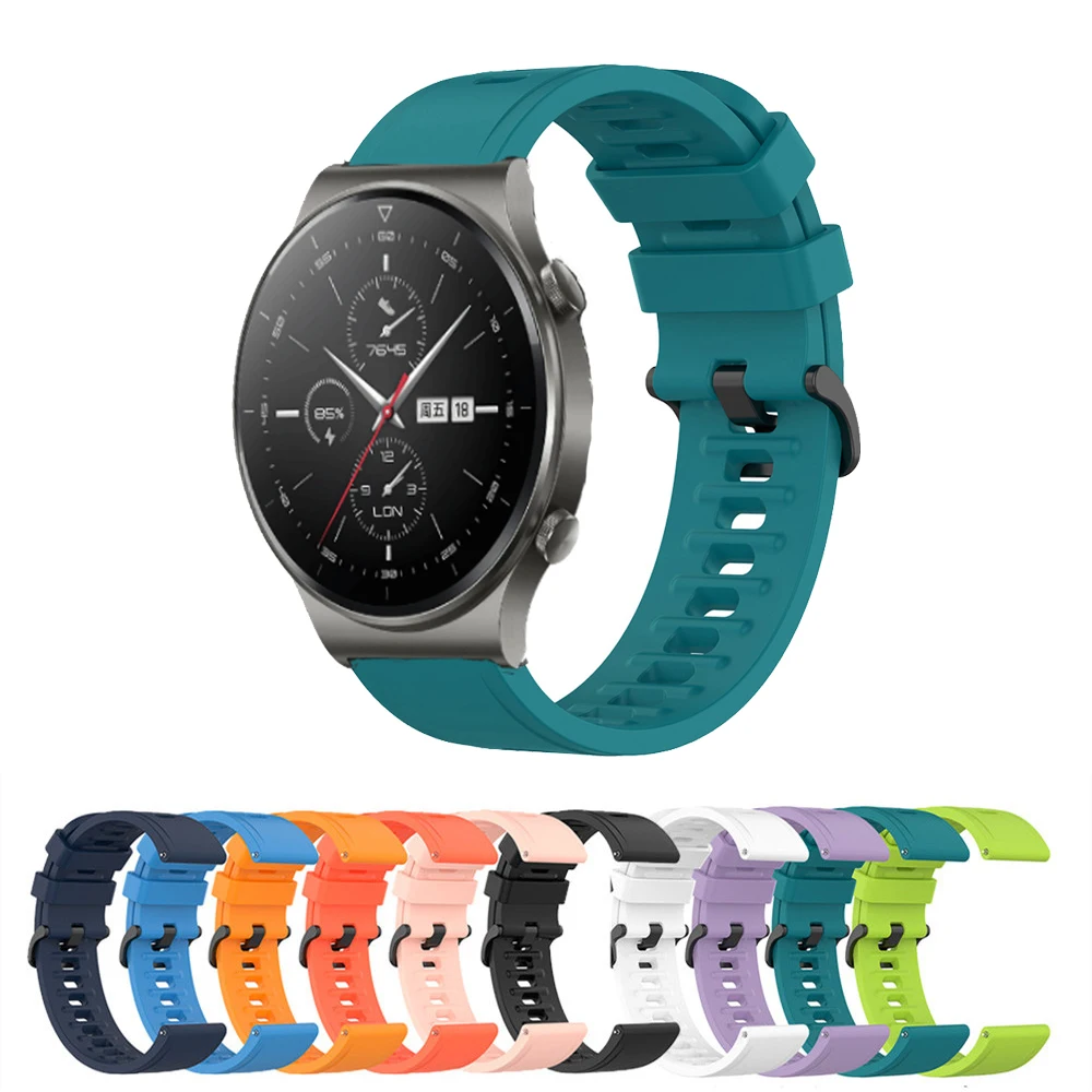 

Ремешок силиконовый для Huawei Watch GT 2 Pro, браслет для наручных часов Huawei GT 2E/GT 2 46 мм/Honor GS Pro, Amazfit GTR, 22 мм