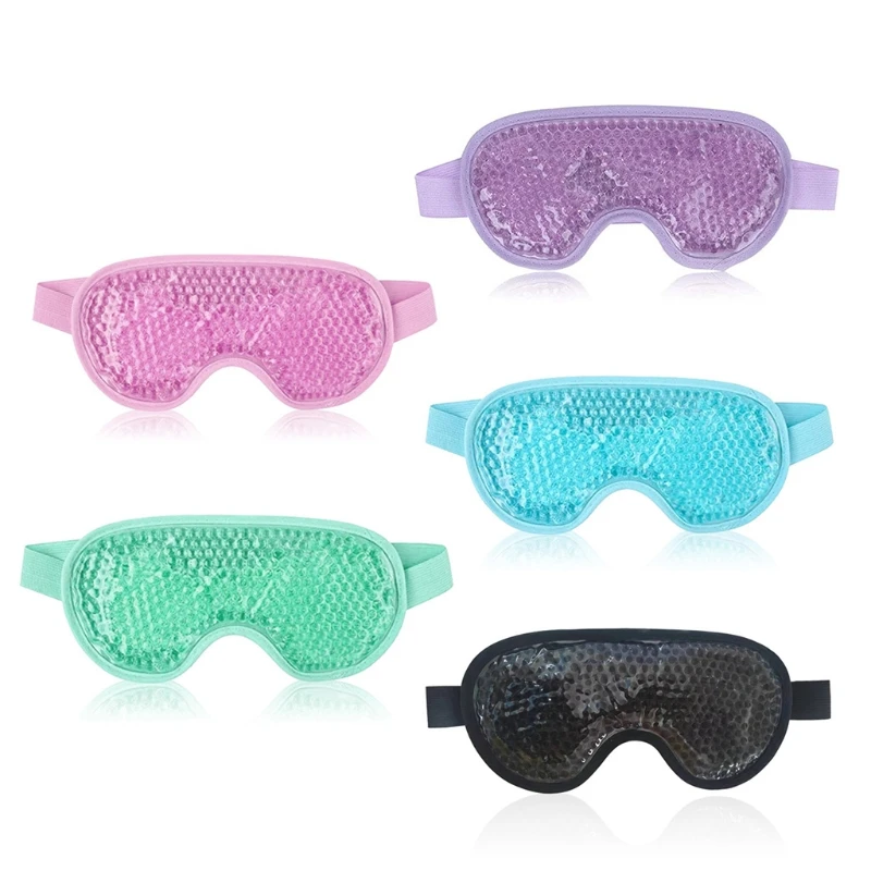 Фото Охлаждающая гелевая маска для глаз, многоразовая маска для сна Eyemask с плюшевой подложкой для снятия головной боли, отечности, мигрени, стрес... №2