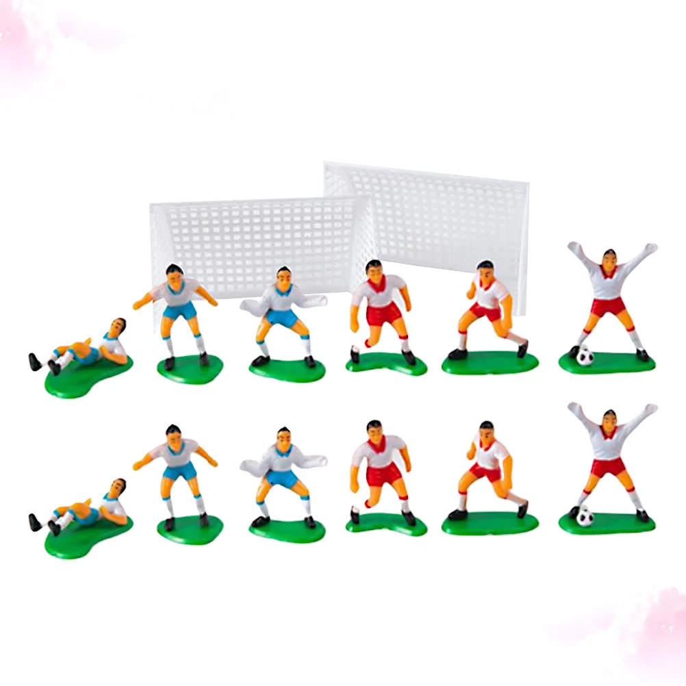 

Cake Soccer Topper Footballcupcake Decorations Theme Birthdayparty Toppers Figurines Decor Supplies Miniature Ornament