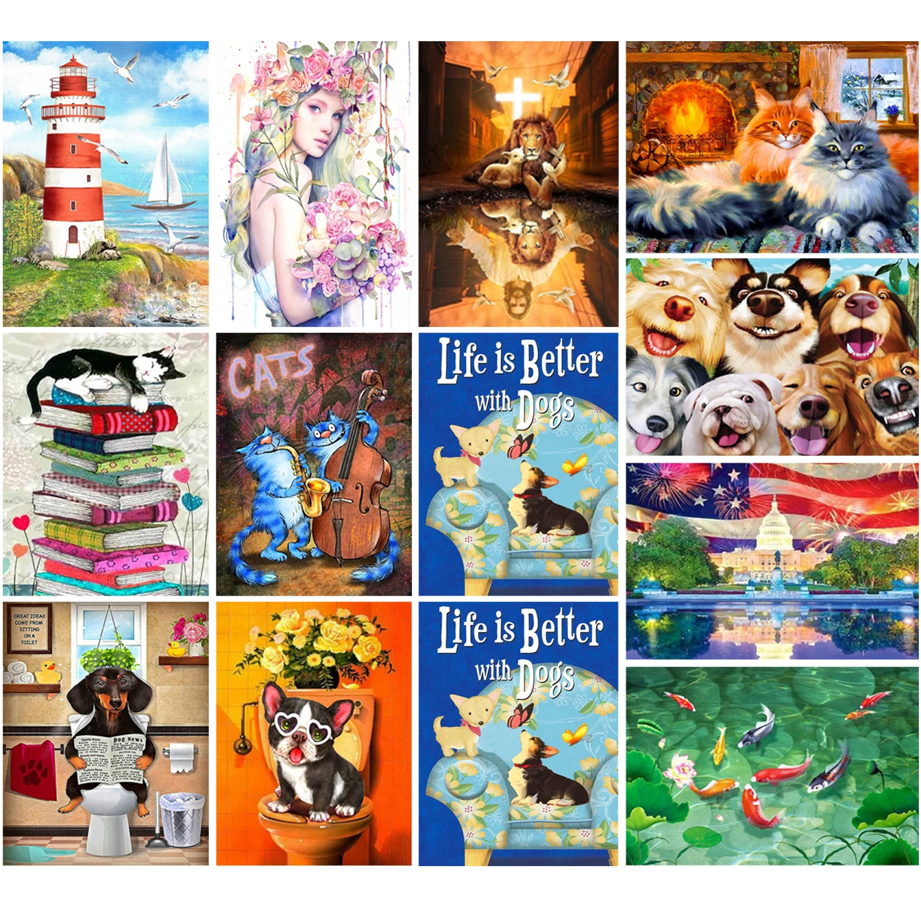 

Алмазная 5D картина «сделай сам», картина с собакой, кошкой, полная круглая/квадратная вышивка, мозаика с животными, наборы для вышивки крест...