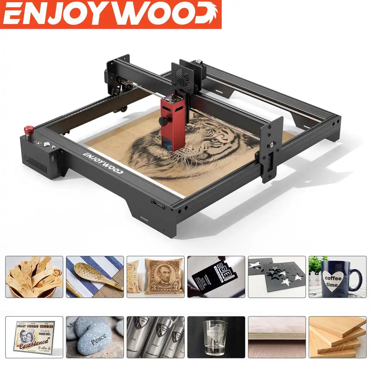 Enjoywood CEL-E10 Pro Laser Engraver 60W Laser CNC Milling Machine Axis GRBL Control Laser Engraving Machine Wood Router