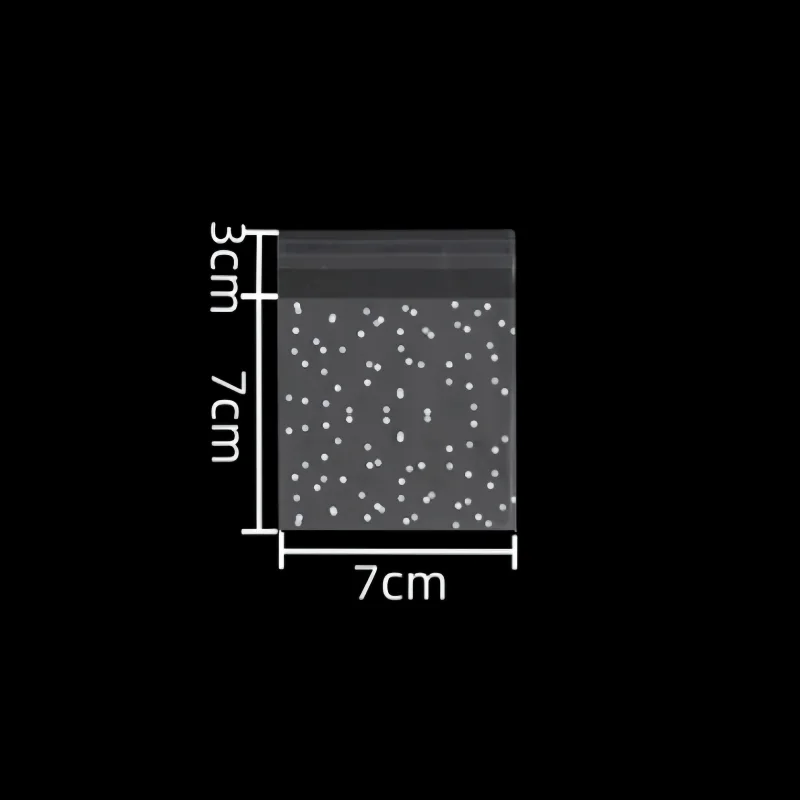 

Прозрачные самоклеящиеся пакеты с горошком 100 шт.