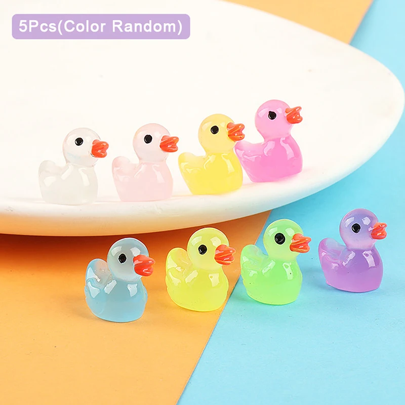 

Миниатюрная флуоресцентная Радужная утка, симпатичные желтые утки, ручная работа «сделай сам», микро-пейзаж, украшение для кукольного доми...