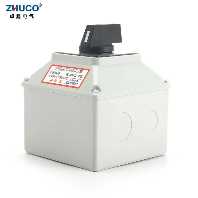 ZHUCO SZW26LW26-32 32A 3-позиционный 2-фазный 8-винтовый автоматический универсальный переключающий поворотный кулачковый переключатель с водонепроницаемой коробкой (art.: 3920ccd34fe4f) - 3920ccd34fe4f