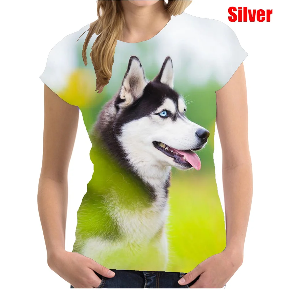 

Cute Fashion Siberian Husky 3D Printed T-shirt Summer Casual Men's/women's Hip Hop Breathable Short-sleeved T-shirt