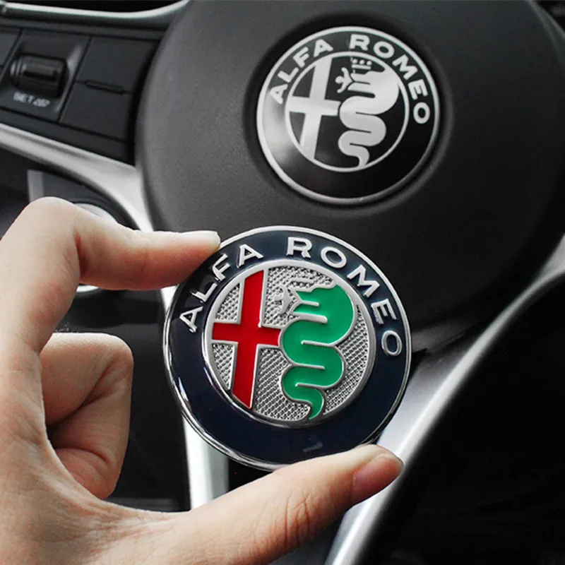 

1pcs 40mm for ALFA ROMEO 147 156 166 159 Giulia Stelvio 4C 8C GT Steering Wheel Badge Emblem Stickers car Accessories