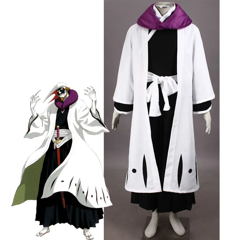 

Kurotsuchi Mayuri Cosplay Outfit Bleach Costume Gotei 13 Twelfth Squad Captain Uniform Suits Die Pa Unisex Anime Clothing