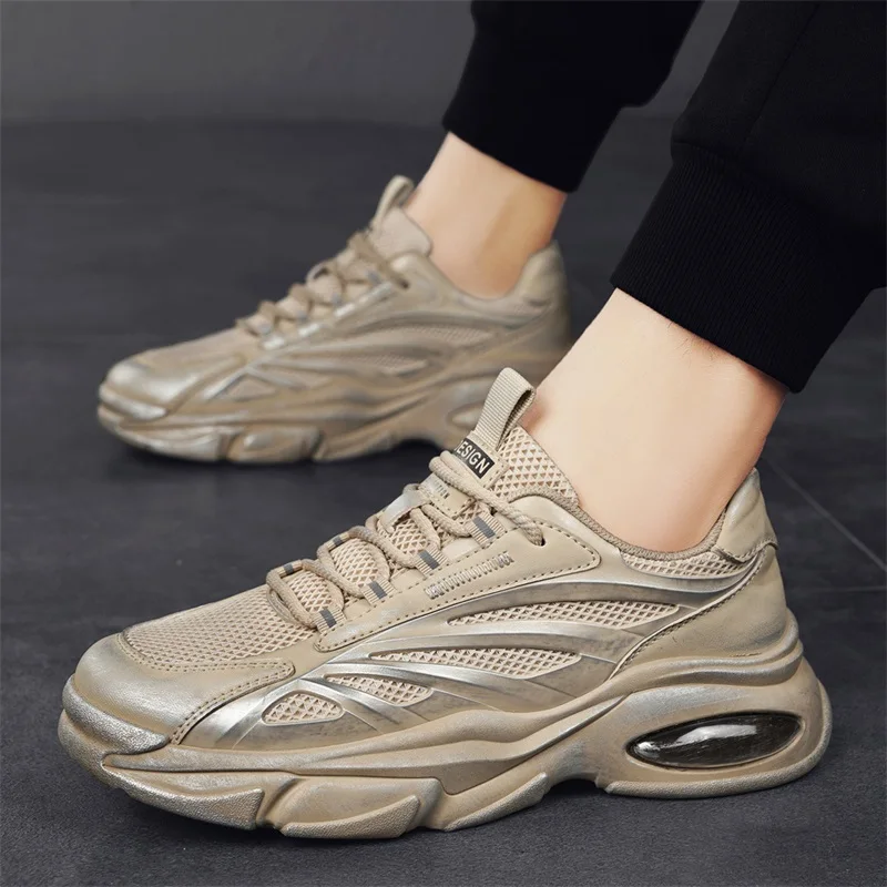 Кеды CYYTL Мужские дышащие кроссовки из кожи удобная повседневная обувь для бега и