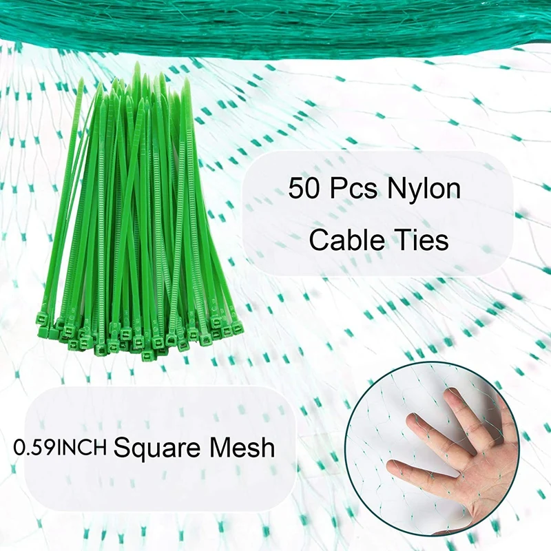 Сетка для садовых птиц многоразовая нейлоновая сетка 13X26 футов защиты фруктовых