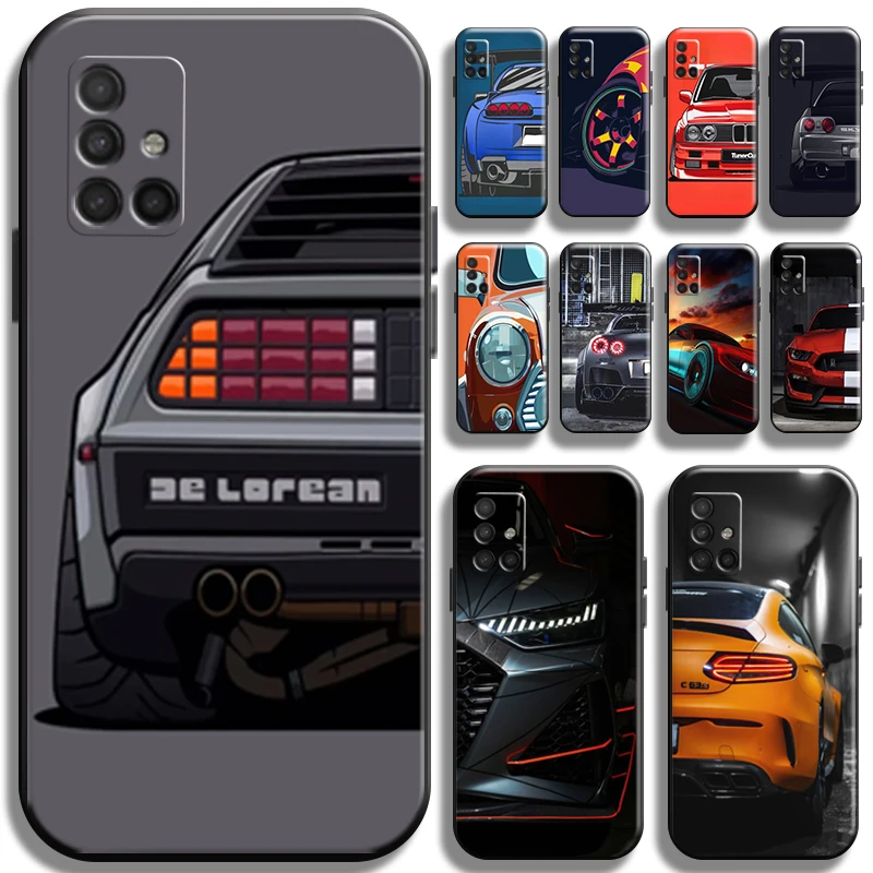 

Luxury Fashion Sports Cars Speed Phone Case For Samsung Galaxy A51 A51 5G Coque Carcasa Shell Cover Liquid Silicon Funda Cases