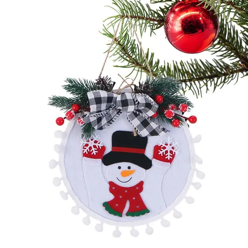 

Рождественские венки, рождественские знаки, семейный венок, Рождественская гирлянда для помещений и улицы с тканевым бантом и