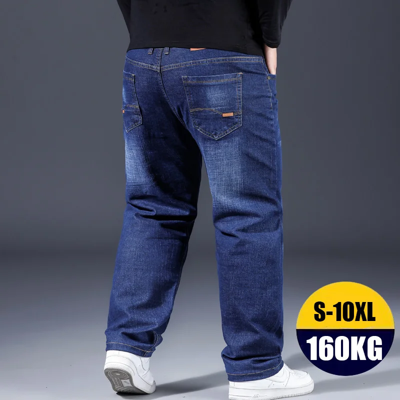 

10XL Oversize Fat Fashion Loose Trousers Casual Cargo Pants Men Black Baggy Comfortable Work Daily Jeans