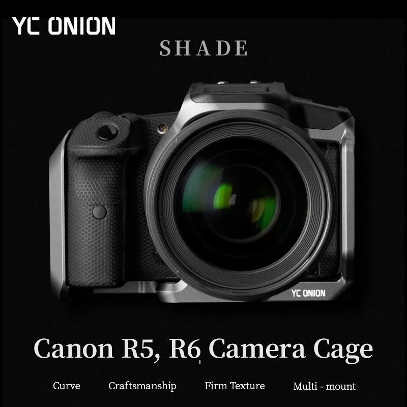 

YC Onion Canon R5/R6 Camera Cage with Cold Shoe Canon R5/R6 Camera Formfitting Full Cage with Cold Shoe Mutiful Thread Holes