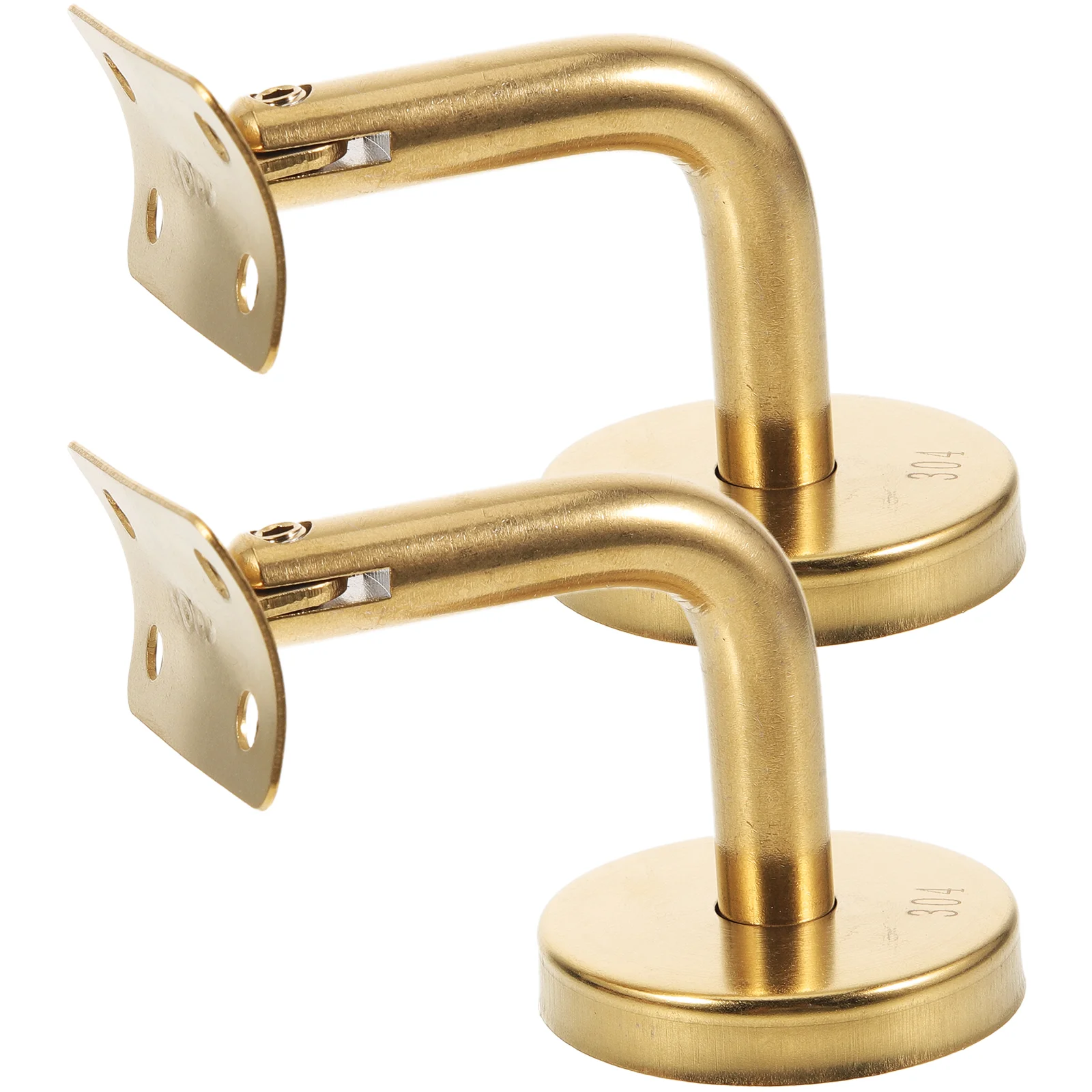

2 Pcs Staircase Handrail Bracket Banister Brackets Goldendoodle Accessories Railing Stainless Steel Holder Stairs Deck