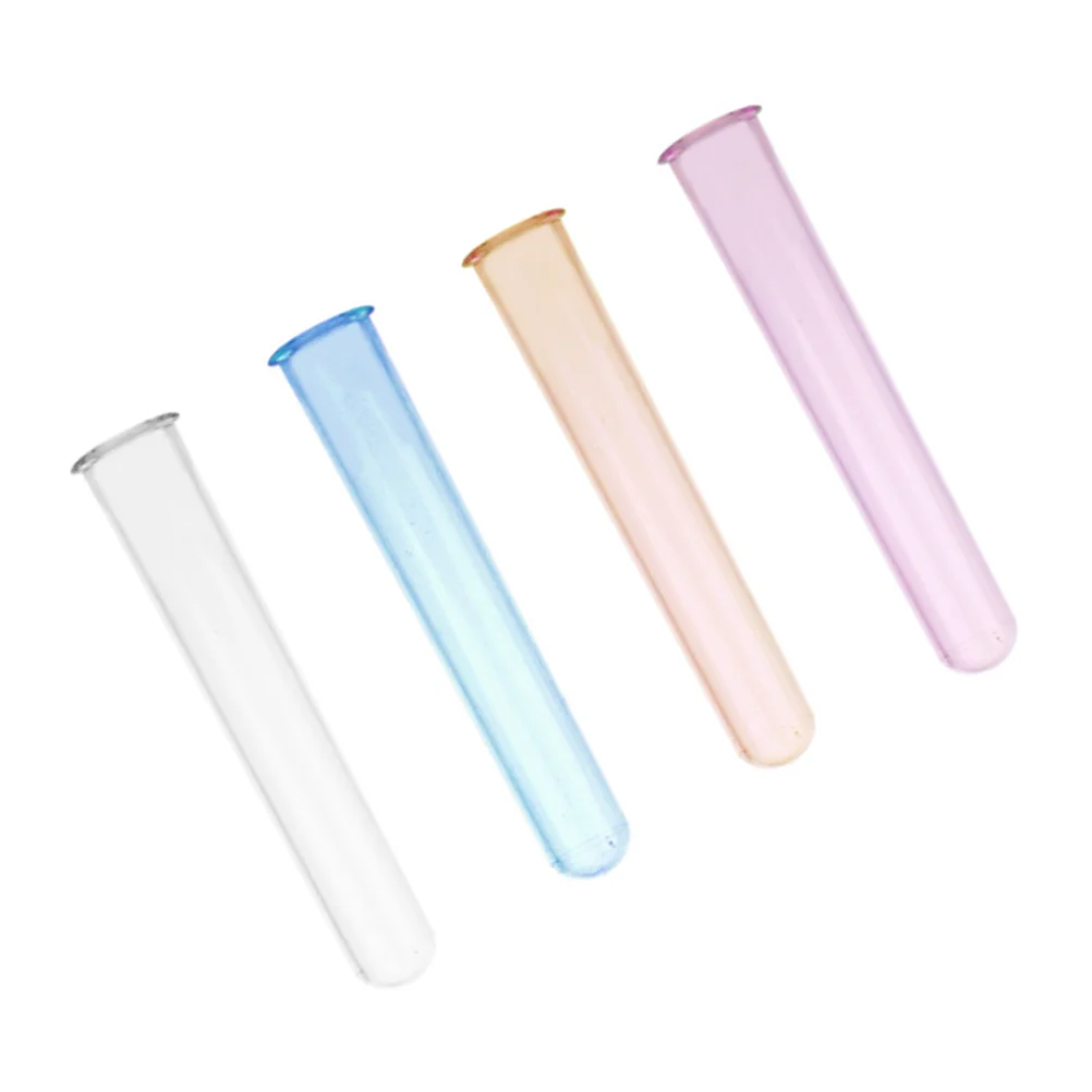 

4Pcs Test Tubes Clear Test Tube Test Tube with Cap for Scientific Experiments Kids Birthday Party Supplies