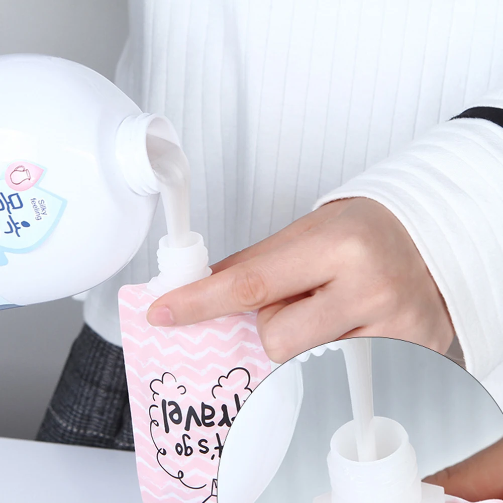Portable Liquid Dispensing Bag Shampoo Storage Bags Candy Color Lotion Packing Bottles Squeeze Travel Makeup Container