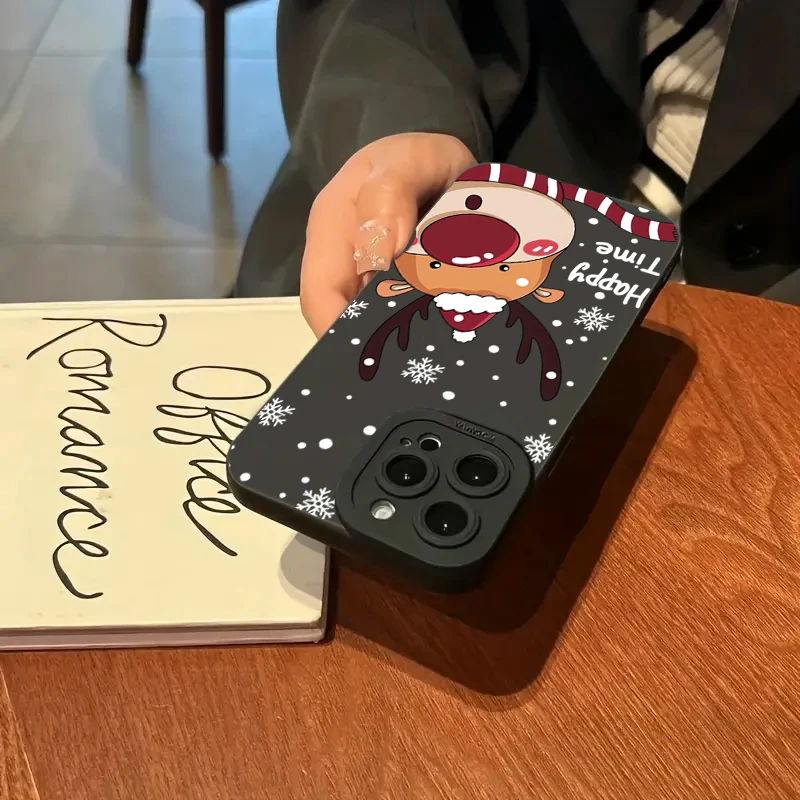 Фото Рождественский чехол Санта-Клауса Лося Снеговика для Xiaomi Redmi Note 14 13 12 Pro Plus 5G 12S 11S 11 10 Redmi 14C 13C 12C 13 12 4G Cover №4