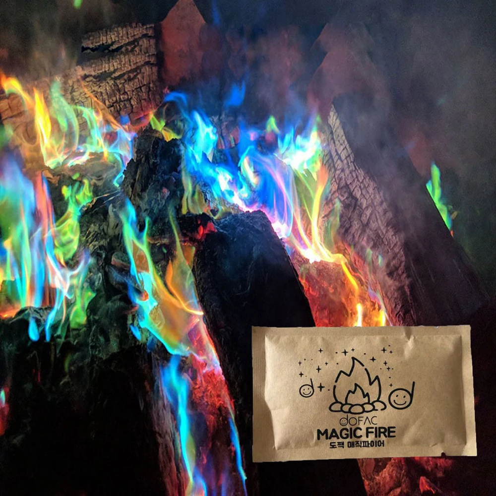 

Party Supplies Magical Colorful Fire Flames Powder Bonfire Night Necessary Outdoor Decoration for Patry Kerst Funny 야외 장식