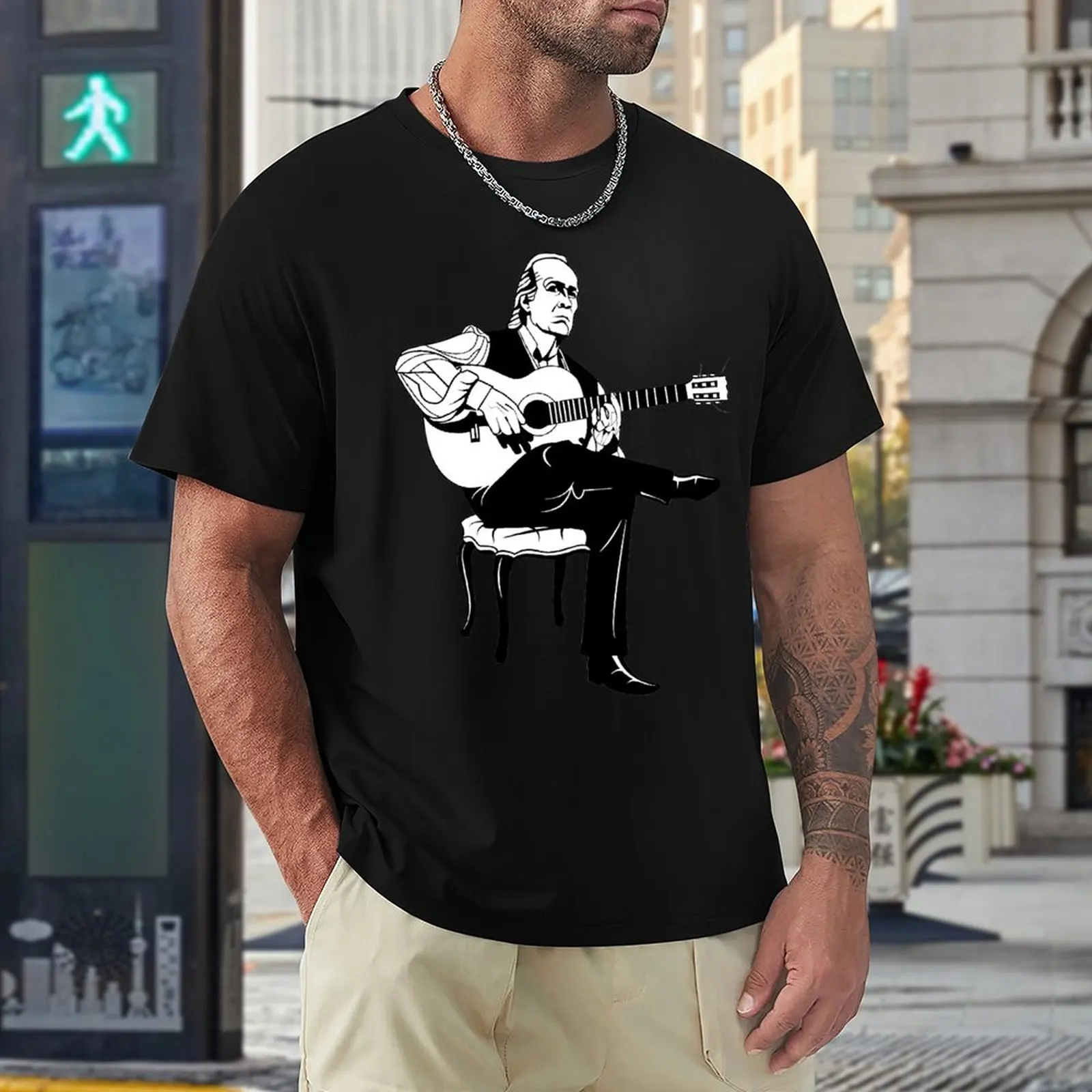 

Funny Graphic Paco De Lucia Top Tee top Quality Leisure Eur Size