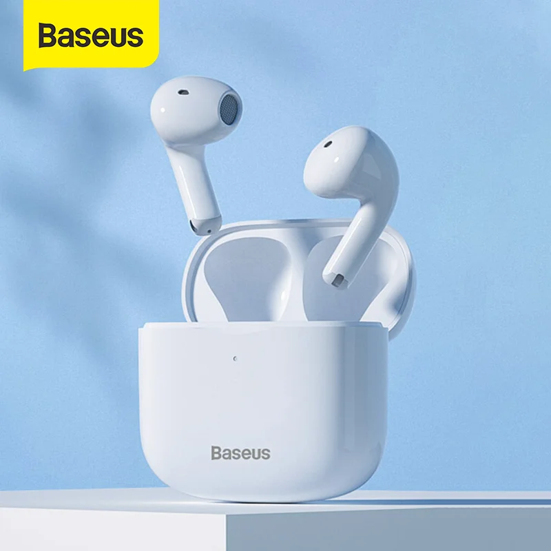 

Baseus E3 настоящие беспроводные наушники, TWS Bluetooth наушники, с микрофоном, HD стерео наушники, быстрая зарядка 0,06 задержка, приложение для местоп...