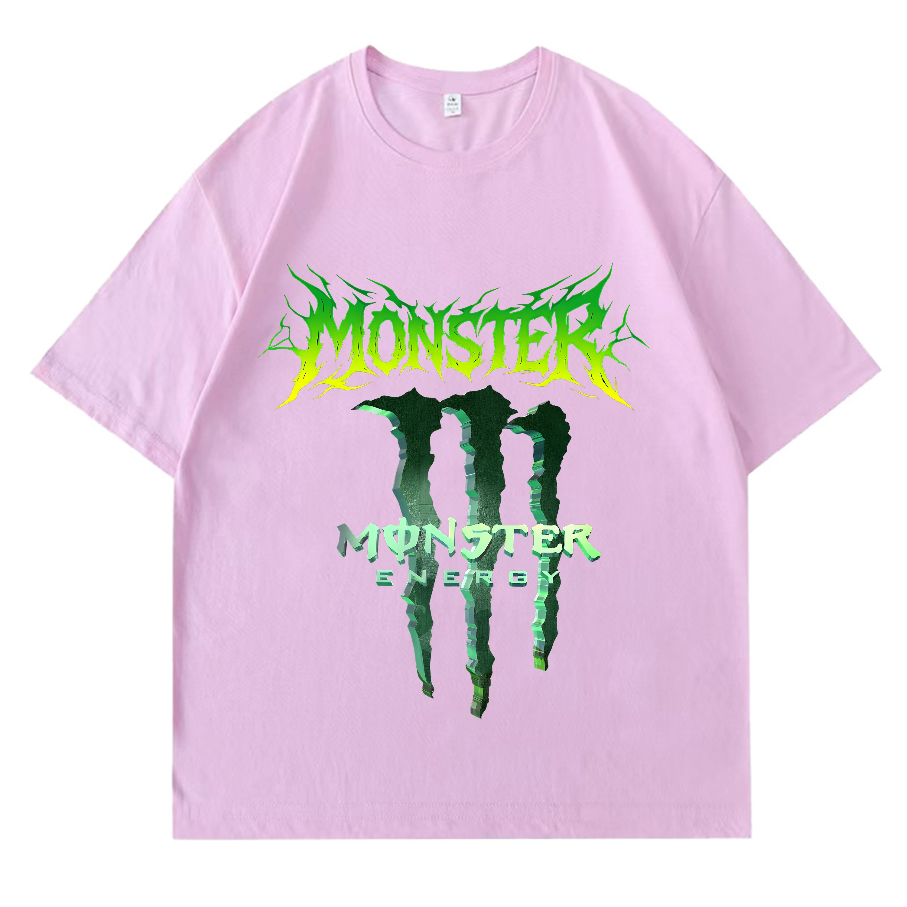 Фото Monster Energy Модная удобная уличная одежда для спорта на открытом воздухе Повседневная футболка Уникальная индивидуальная модная футболка свободного кроя для Casu №5