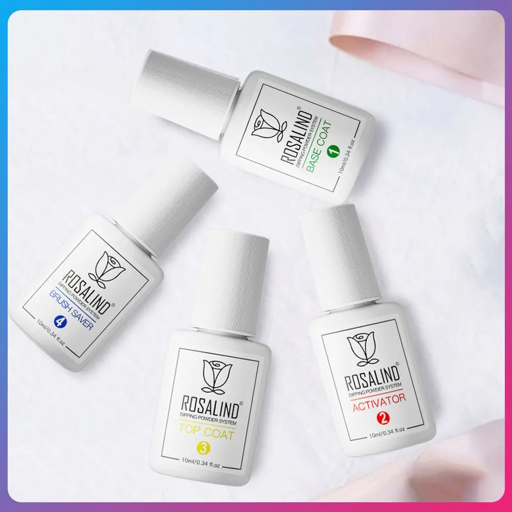 

4 Color Liquid Nail Soaking Powder Solid Nail Powder Charming No Baking Moisturizing Quick Dry Powder Nail Glue Makeup Cosmetics