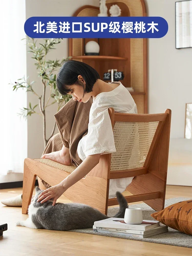 Кресло для отдыха из массива дерева скандинавский балкон спинка кресла-кенгуру