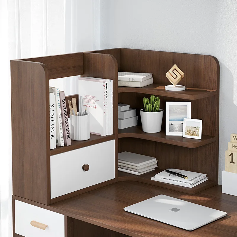 

Desktop Bookshelf Shelf Desk Simple Office Corner Table Student Minimalist Small Bookcase Desktop Organize and Storage