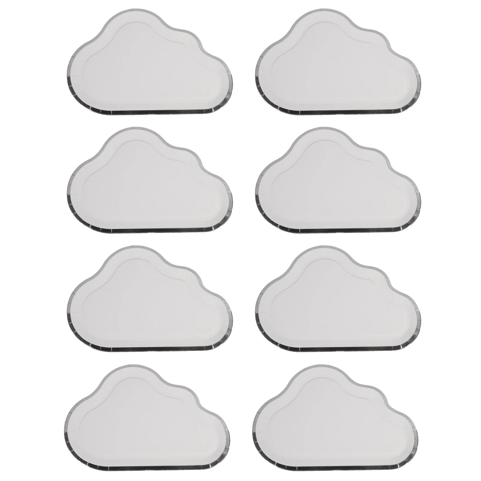 

8 Pcs/set Paper Plates Dish Party Supplies Cloud Disposable Dinnerware