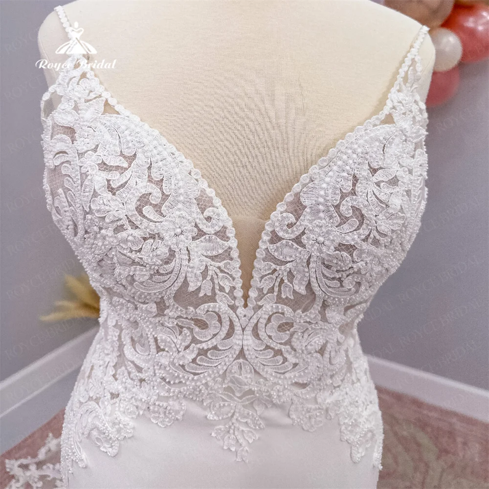 Roycebridal В-образный вырез свадебное платье