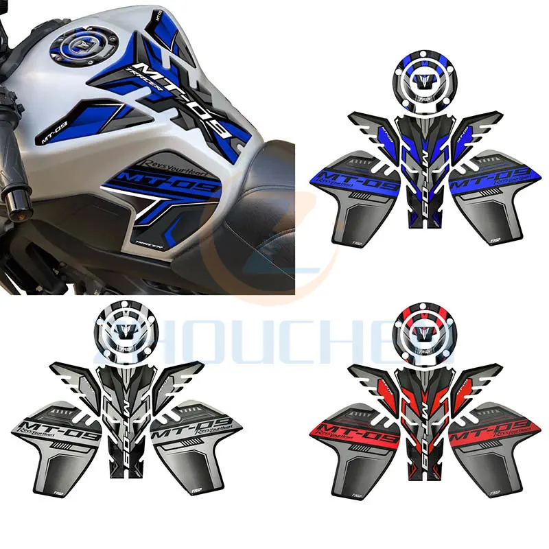 

Motorcycle Tank Pad Protection Fueltank Stickers Moto For Yamaha MT 09 MT09 2014 2021 2022 Decals Accessories Modified Parts